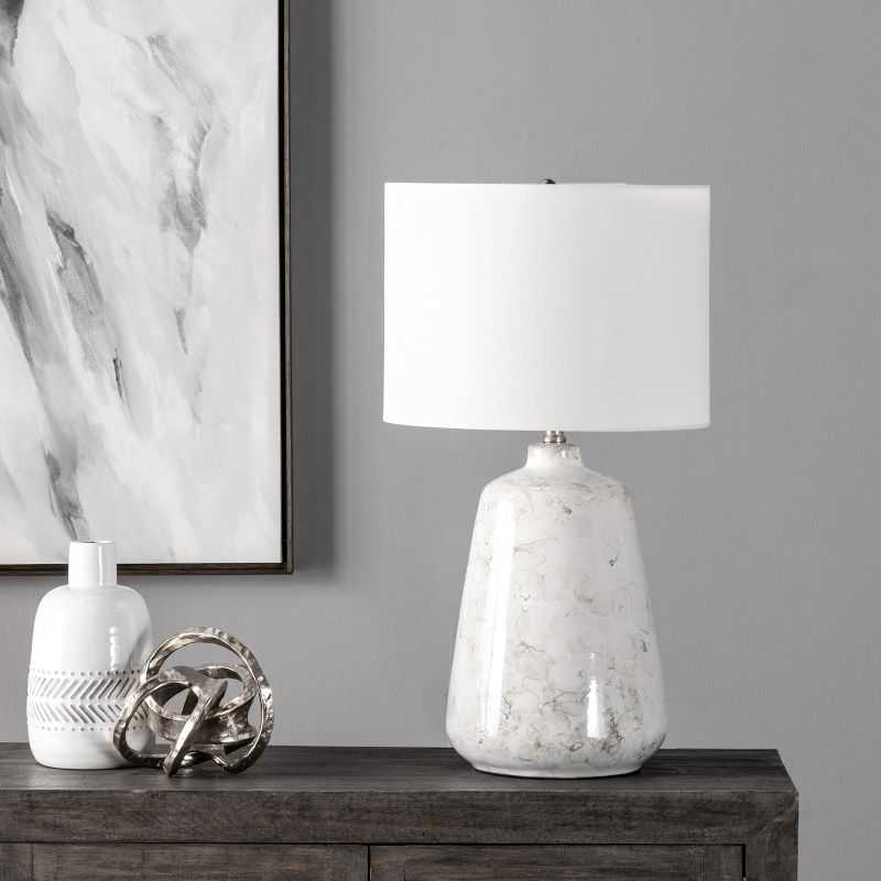 nuLOOM Pamona Ceramic 27" Table Lamp Lighting - Off White 27" H x 15" W x 15" D, 5 of 10