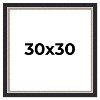 PosterPalooza | Square Embellished Black Picture Frame - UV Acrylic, Foam Board Backing, Hanging Hardware - 2 of 4