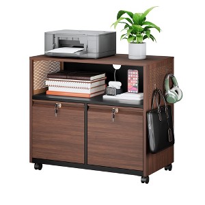Mlezan 2-Drawer File Cabinet:  Metal, Rolling Storage with Shelf. Ideal for Printer, Letter, or A4 Files in Home or Office. Functional and Compact. - 1 of 4