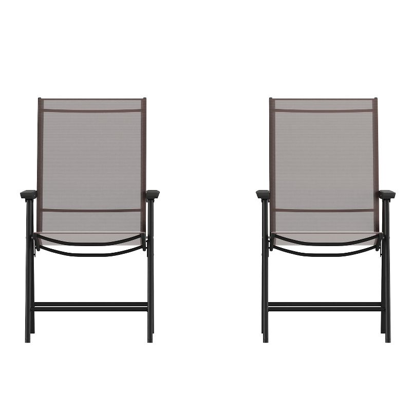 Flash Furniture Paladin Outdoor Folding Patio Sling Chair (2 Pack), 1 of 12