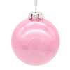 Kurt Adler 80MM Glass Pearlized Pink Ball Ornaments, 6-Piece Set - 2 of 4