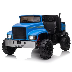 12V Electric Ride-On Truck Car with Remote Control, Electric Dump Bed, 4x200W Motors, and 3 Speed Settings – 2-Seater Utv for Kids - 1 of 1