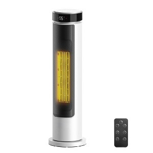 Tower Space Heaters for Indoor, 1500W Fast Heating Portable Heaters with Remote, PTC Ceramic Electirc Heater for Bedroom - 1 of 4