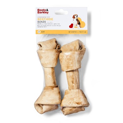 7'' Chicken Flavored Beefhide Bone Rawhide Dog Treats - 2ct - Boots & Barkley™