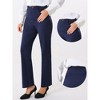 Allegra K Women's High Waist Work Office Stretch Straight Leg Trousers - 2 of 4