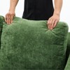 GlasFlength Modern Minimalist Sofa, Fold-Out Sofa Bed, Convertible Chair Floor Couch Elegant Design for Living room, Green, 33.5"*30"*17.3" - 3 of 4
