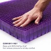 Purple Double Seat Cushion with Pressure-Relieving and Double Gel, Ideal for Office Chairs - 3 of 4