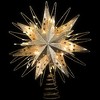 Northlight LED Lighted Starburst Glittered Christmas Tree Topper - 13" - Champagne Gold - White Lights - 3 of 4