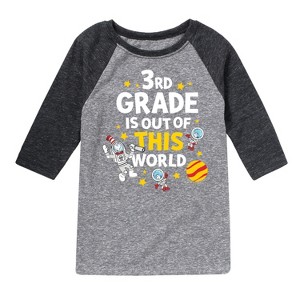 Boys' - Dr. Seuss - Third Grade Out Of This World Raglan Graphic T-Shirt - 1 of 4
