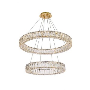 Elegant Lighting Monroe 2 - Light Chandelier in  Gold - 1 of 4