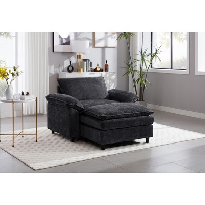 NicBex Couches for Living Room Oversized Single Sofa Couch Accent Chair Lounge Chair Upholstered Armchair with Removable Footrest for Bedroom