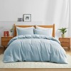 Peace Nest Linen Cotton Blend Duvet Cover Set, Durable, Breathable & Moisture-Wicking, 3 Piece Bedding Set with Pillow Shams - 2 of 4