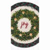 Earth Rugs Decorative Holiday Wreath Printed Round Trivet 10" Farmhouse Kitchen Accent - 3 of 3