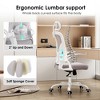 QingMoon Ergonomic Office Chair, Modern Desk Chair, Mesh Computer Chair with Headrest and Adjustable Lumbar Support for Home Office - 2 of 4