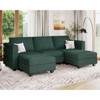 Belffin Modular Sectional Sleeper Sofa with Storage Ottoman, Corduroy Luxury Sectional Sofa with Chaise Convertible Modern Sectional for Living Room - 3 of 4