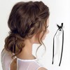 Unique Bargains Bow Ribbon Polkadot Hair Clips 1 Pc - 2 of 4