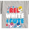 Boys' - Baby Shark - Red White and Cute Short Sleeve Graphic T-Shirt - 2 of 4