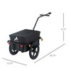 Bicycle Cargo Trailer with Removable Box and Waterproof Cover, Bike Wagon Trailer with Two 16in Wheels - 3 of 4