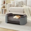 SEVOBAL Pet Bed Scandinavian Style Cat Couch with Removable Cover Elevated Design for Indoor Cats Dogs, Gray, 33.46"*20.07"*10.23" - 4 of 4