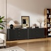 Gymojoy 47" Storage Cabinet Fluted Sideboard Buffet Cabinet with Storage w/ 2 Doors and 3 Drawers - 2 of 4