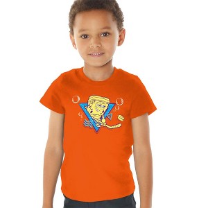 Toddler Boys' Spongebob Squarepants Hockey Pants T-Shirt Orange - 1 of 4