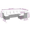 vidaXL 9 Piece Patio Sofa Set with Cushions Gray Poly Rattan - Without Table - 3 of 4