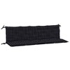 vidaXL Garden Bench Cushions 2 pcs Black Check Pattern Oxford Fabric - 2 of 4