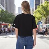Anna-Kaci Women's Cropped Flag Graphic Tee with Short Sleeves and Crew Neckline - 4 of 4