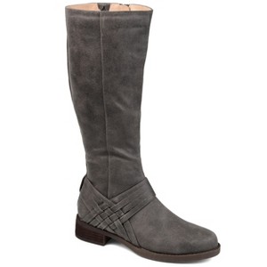 Journee Collection Womens Meg Stacked Heel Riding Boots - 1 of 4