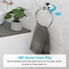 Itopfox 4-Piece Bathroom Accessory Set with Adjustable Towel Bar, Towel Ring, Toilet Paper Holder, and Towel Hook, Wall Mounted Chrome Finish - 4 of 4