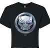 Women's - Marvel - Black Panther Circle Logo Cropped Graphic T-Shirt - 2 of 4