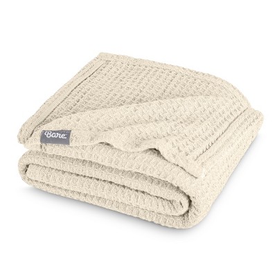 100% Cotton Waffle Breathable Blanket by Bare Home