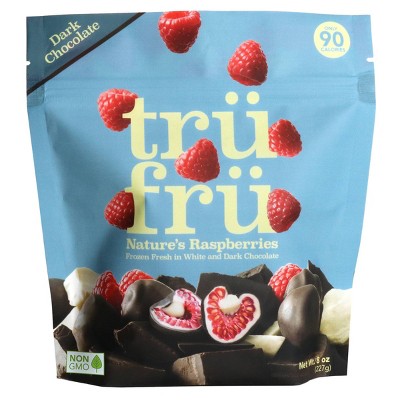 Tru Fru White & Dark Chocolate Frozen Whole Raspberries  - 8oz