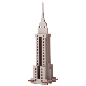 Little & Wood: Woodlet: Medium - Empire State Building, 3D Wooden Kit,Ages 6+ - 1 of 4