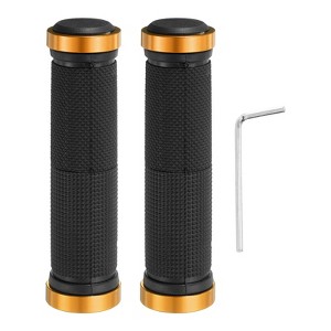 Unique Bargains Non-Slip Mushroom Double Lock-on Bike Handlebar Grips 5.12" 1 Pair with Hex Wrench - 1 of 4