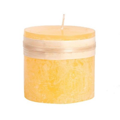 Northlight 3.25" Yellow Traditional Cylindrical Outdoor Pillar Candle