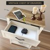 Farmhouse Dresser, Rustic Wood 5 Drawer Dresser for Closet, Tall Chest of Drawers with Metal Handles - 4 of 4