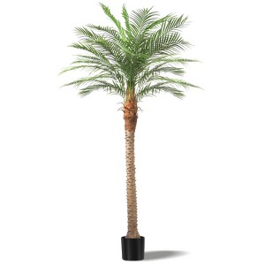 7-9 ft Tall Artificial Palm Tree Realistic Faux Palm Plant Indoor Outdoor Tropical Decor Large Fake Palm - 1 of 4