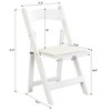 NicBex Folding Chairs Set of 4,Dining Chairs with Upholstered Cushion for Dining Room,Living Room,Kitchen,Space Saving,White - 3 of 4