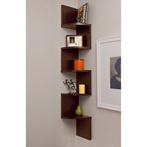 48.5 X 7.7 Zigzag Corner Shelf Walnut - Danya B. : Target