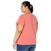 Tommy Hilfiger Womens Contrast Trim Basic T-Shirt, Red, 1X - 2 of 2