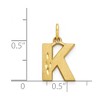 Black Bow Jewelry 14k Yellow Gold, Julia Collection, Small Satin Block Initial K Pendant - 4 of 4