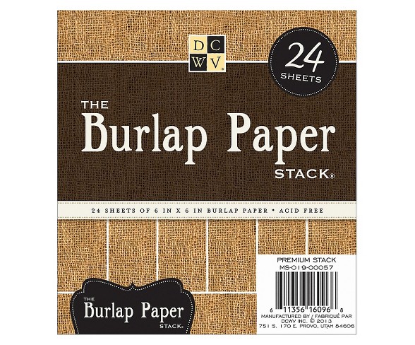 Stack&#174; The Burlap Paper 6*6 - 24 sheets