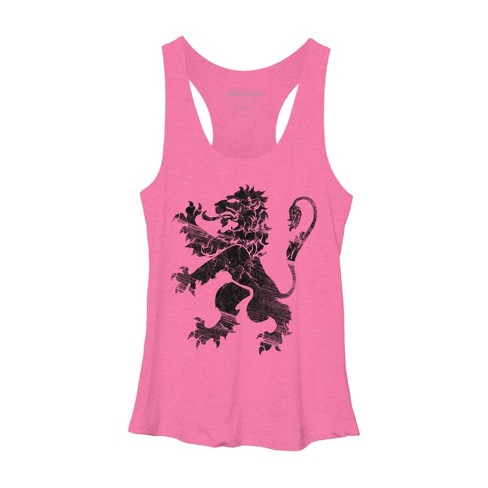 Women's Design By Humans Black Lion Rampant By Snazzygaz Racerback Tank Top - image 1 of 3