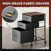 Filing Cabinet Mobile Rolling Printer Stand with 3 Drawers, Fabric Vertical File Cabinet for Home Office, Fits A4 or Letter Size - 4 of 4