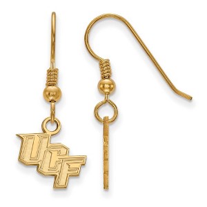 Black Bow Jewelry 14k Yellow Gold Plated Sterling Silver Central Florida Knights NCAA Dangle Earrings - 1 of 3