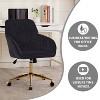NicBex Adjustable Office Chair with Wheels,Modern Ergonomic Computer Chair,Swivel Velvet Upholstered Desk Chair for Adult, Student - 4 of 4