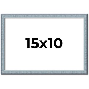 PosterPalooza | Photo Size Textured Blue Picture Frame - UV Acrylic, Foam Board Backing, Hanging Hardware - 1 of 4
