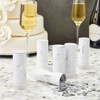 Sparkle and Bash 20-Pack Wedding Confetti Shakers for Wedding Receptions, Engagement, Bachelorette Parties, Silver Foil, White, 1.5x4 in - image 2 of 4