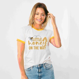 Simply Sage Market Little Honey On The Way Ringer Tee - 1 of 4